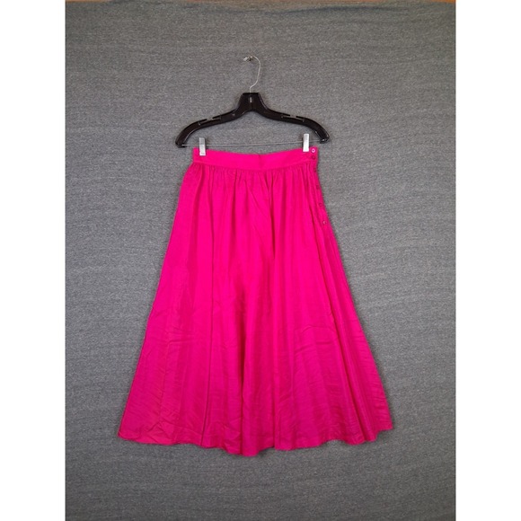 UNO de 50 Dresses & Skirts - VTG UNO Womens Skirt Small Pink 100% Silk A Line Barbiecore Classic Retro
